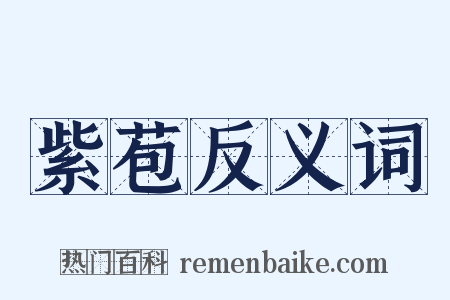 紫苞反义词是什么意思的图片